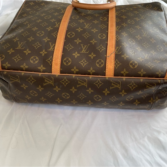🎊 Authentic Vintage Louis Vuitton Luggage Brown Monogram Garmet Large Canvas - Picture 10 of 15